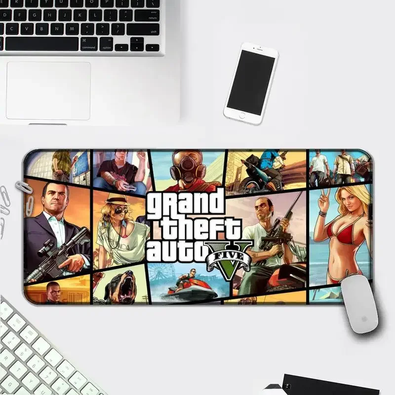 Grand Theft Auto GTA5 Office Mice Gamer Soft Mouse Pad Computer Anti-slip Natural Rubber with Locking Edge Gaming Mouse Mat