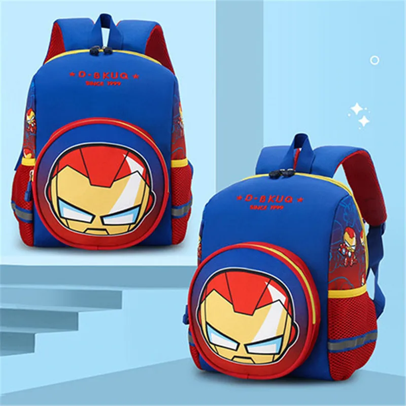 Spiderman Backpacks Cartoon Student School Bag 3d Stereo Kindergarten Super Heroes Backpack Children\'s Travel Bag for Kids Gifts