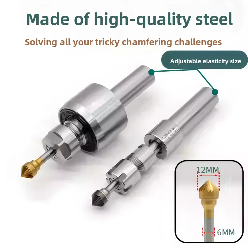 High Precision Flexible Floating Chamfering Telescopic Deburring Tool Holder for External Contour CNC Machining