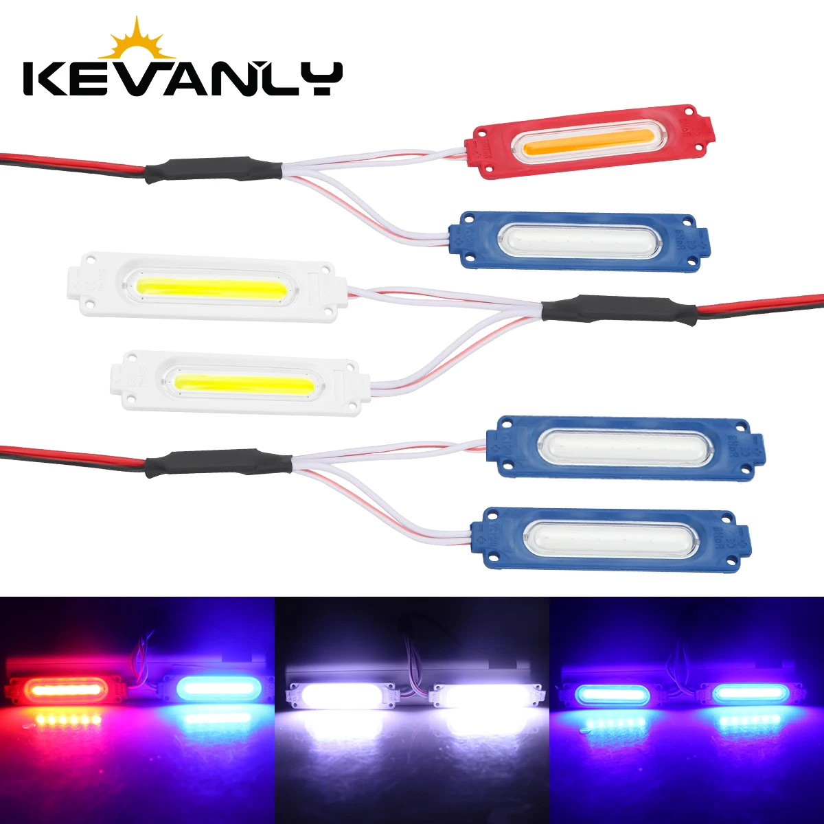 2/5 Paar LED-Warnleuchten-Modifikationsmodul Universelles Spritzguss-Design Stroboskop-Modul für Auto Motorrad Wohnmobil UTV ATV 12V