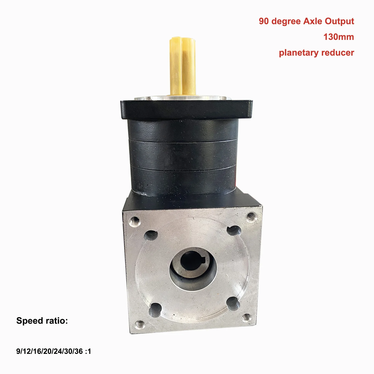 9:1 12:1 16:1 20:1 24:1 30:1 36:1 Planetary Gearbox 130mm 90 Degree Right Angle Axle Output Reducer for 130 Servo Motor