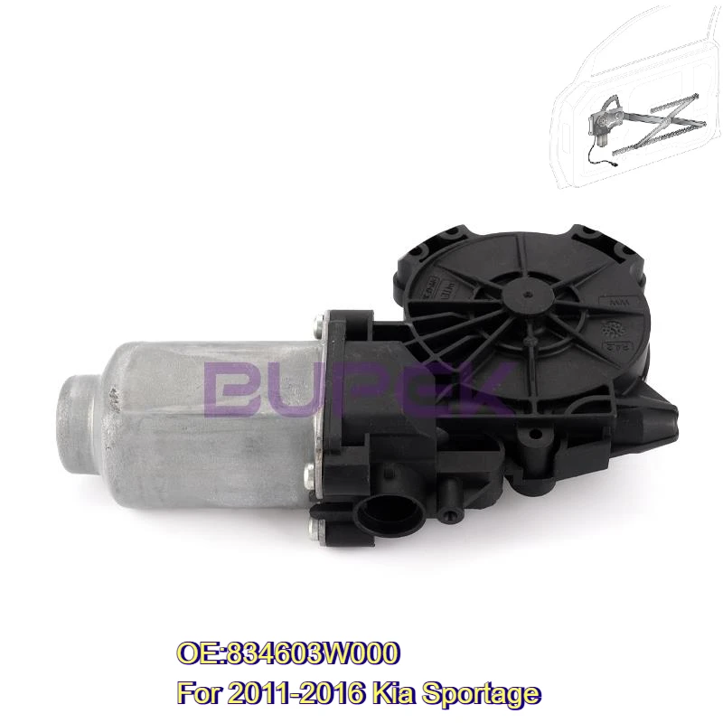 

BUPEK Rear Right Power Window Motor for 2011-2016 Kia Sportage Electric Window Regulator Excellent Original Parts 834603W000