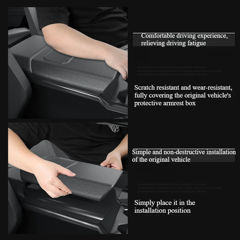 TPE Armrest Box Cover for Tesla Cybertruck 2024 2025 Central Control Armrest Box Protective Cover Car Decoration Accessories