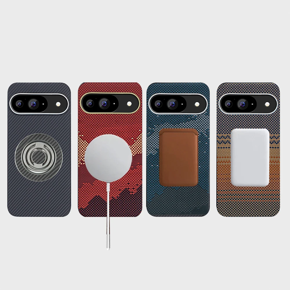 Etui do Google Pixel 10 11 Pro XL/Pixel 10 11 Pro/Pixel 10 11, wykonane z włókna węglowego 600D, kevlaru i aramidu, cienkie, twarde, z magnetycznym zamknięciem. — zdjęcie produktu 5