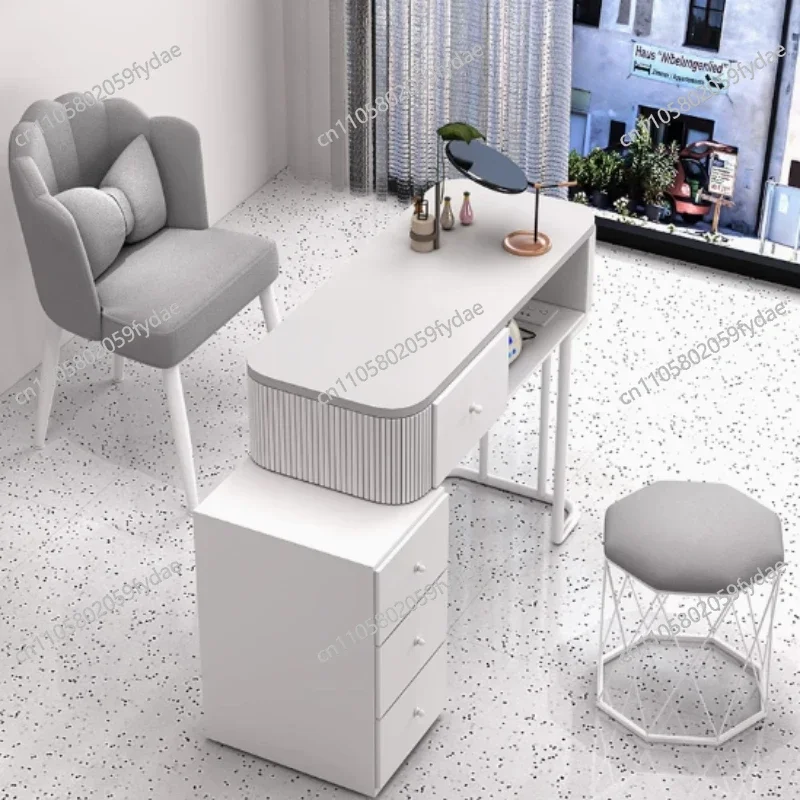 Compact  White Professionals Station Equipment Nail Table Nordic Tavolo Manicure Salon Furniture
