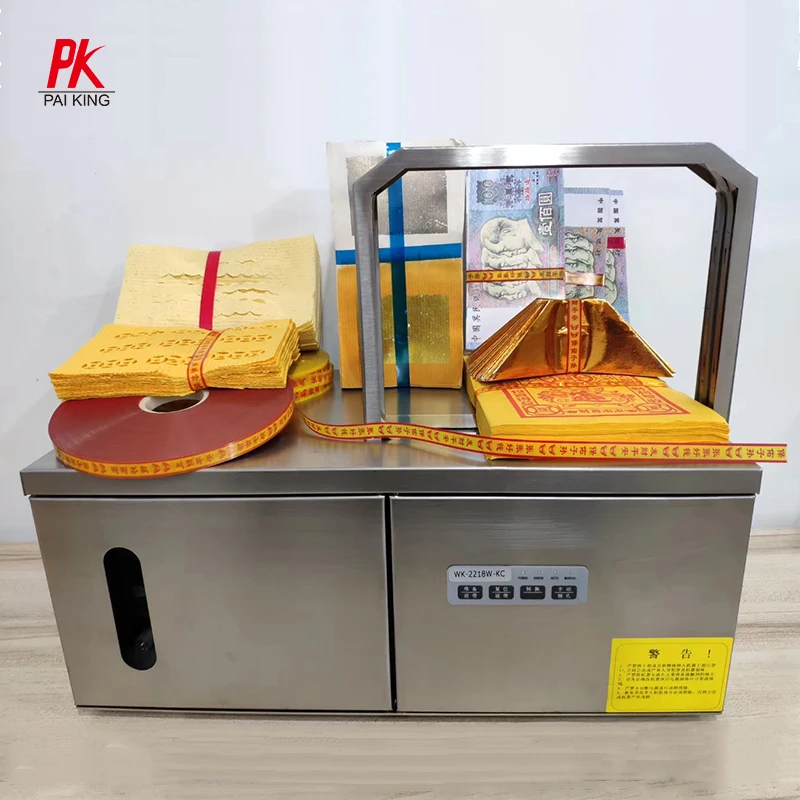 Automatic tie wrap machine tabletop vegetables strapping machine banding machine for incense