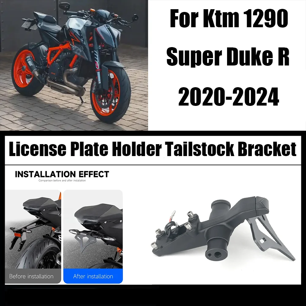 For 1290 Super Duke R 2020 2021 2022 2023 2024 Motorcycle Rear Short Tail Stock Tidy License Plate Holder Tailstock Bracket Kit