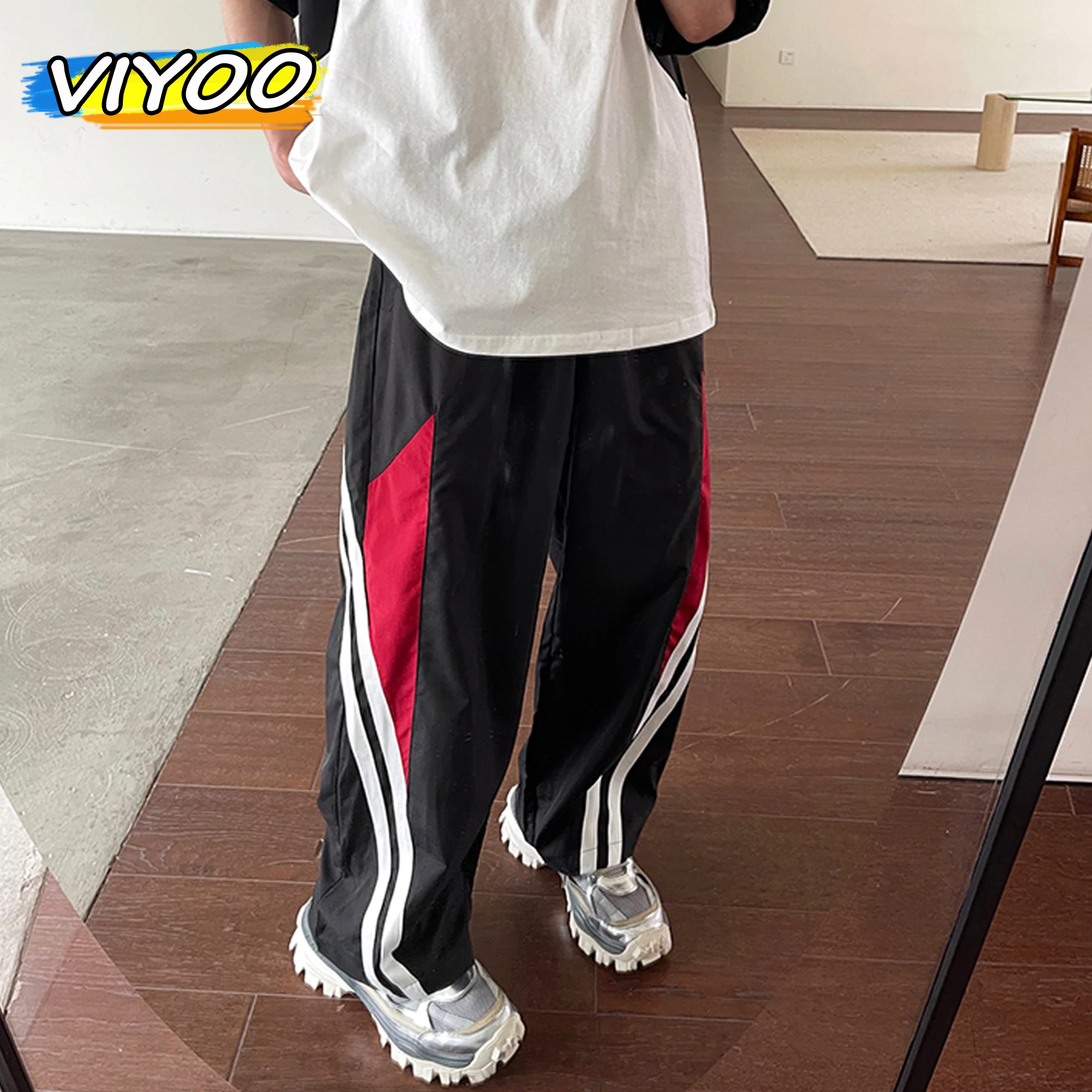 

Women's Oversied Y2K Clothes Streetwear Cargo Jogging Wide Baggy Track Pants Korean Summer Clothing Tracksuits Techwear For Men