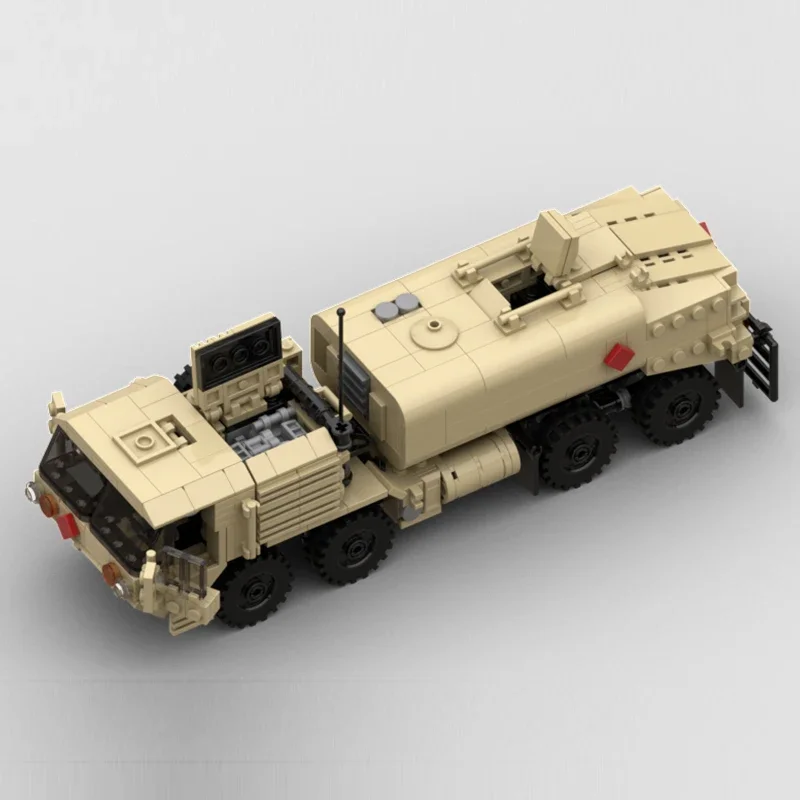 realistic M978 HEMTT fuel servicing truck bricks heavy mobility tactical cargo vehicle blocks US military tanker moc unique