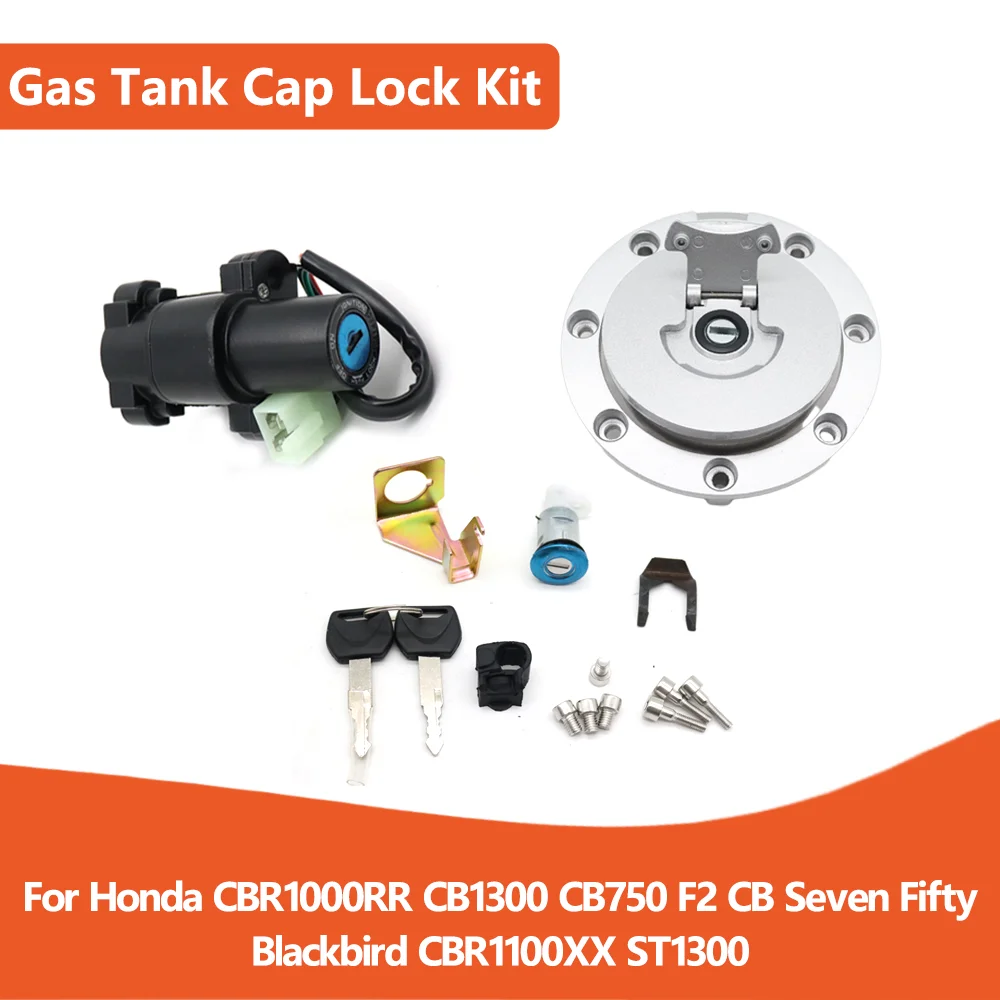 

Для Honda CBR1000RR CB1300 CB 1300 ST1300 Blackbird CBR1100XX CB750 F2 мотоциклетный переключатель зажигания, крышка топливного газа, набор ключей для замка сиденья
