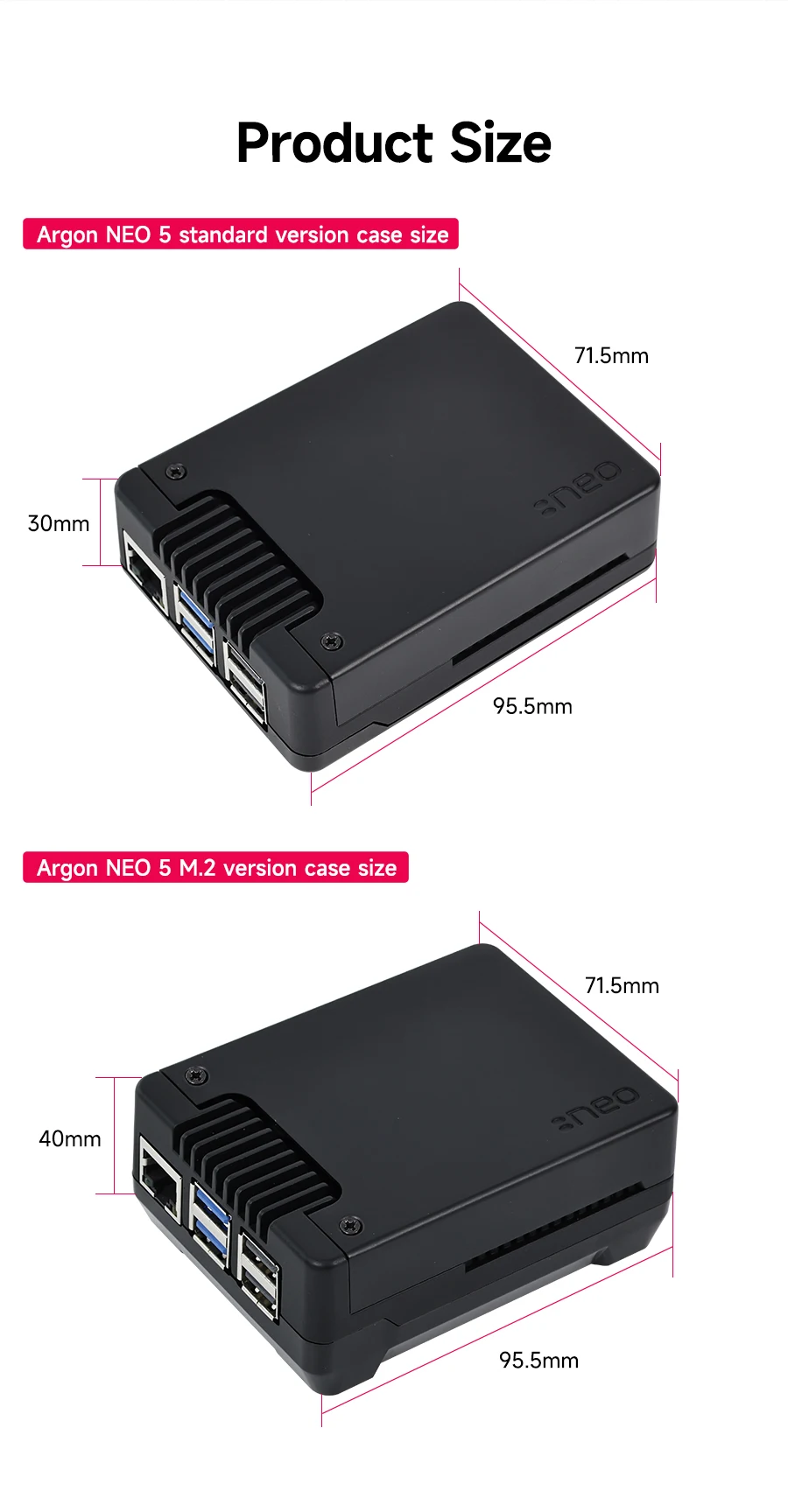 Himbeer Pi 5 Argon Neo 5 Aluminium gehäuse eingebaut 30mm Pwn Lüfter Abluft schale m.2 Unterstützung Installation Festkörper – Detail 16