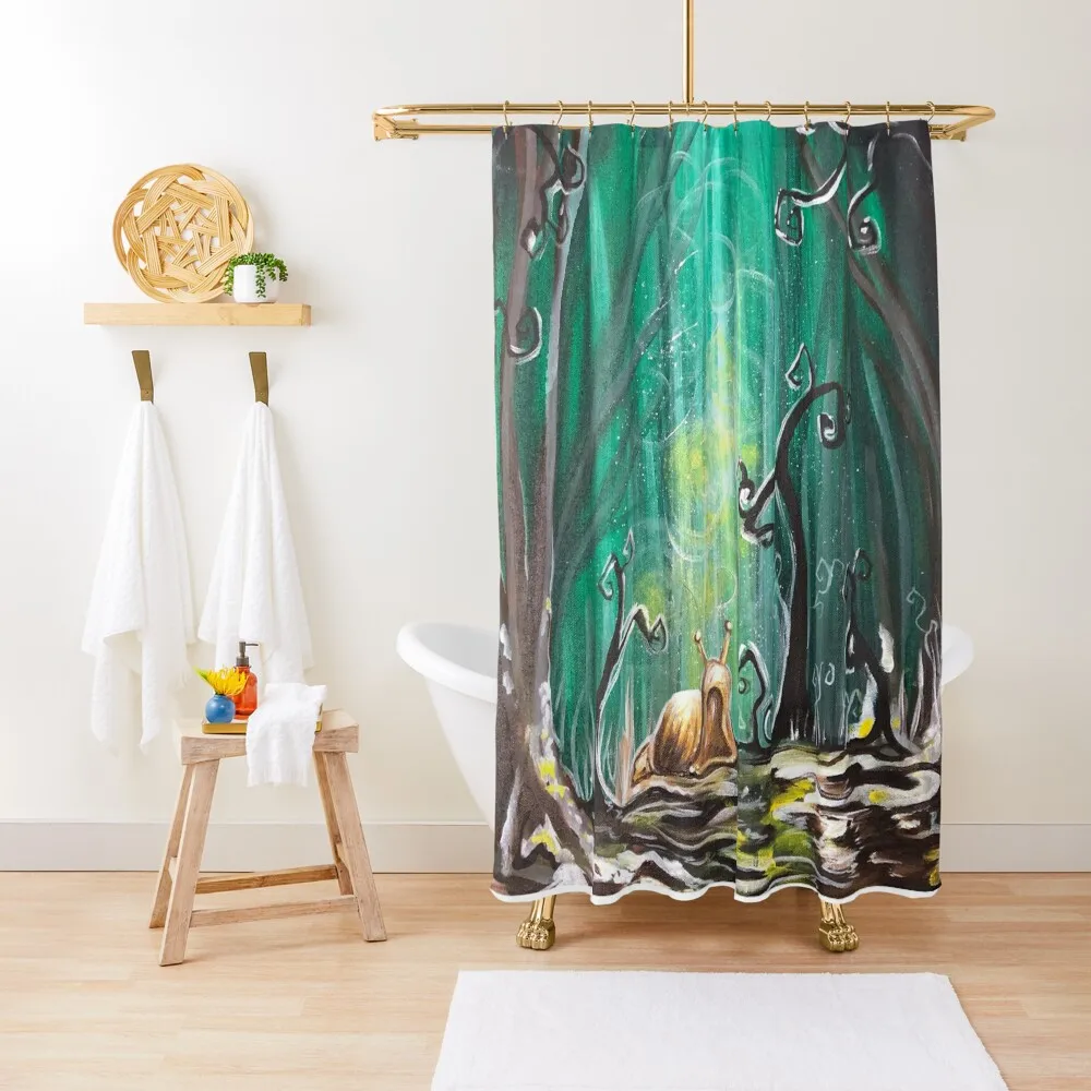 

Snail Trail Shower Curtain For Shower Bathtub Waterproof Bath And Anti-Mold Bathroom For Shower Curtain