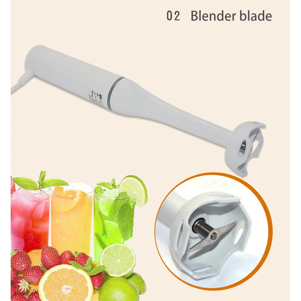 Electric Stirring Rod Machine, Double Stirring Blades, Portable and Easy To Control The Grip, Suitable for Vegetables, Baby Food