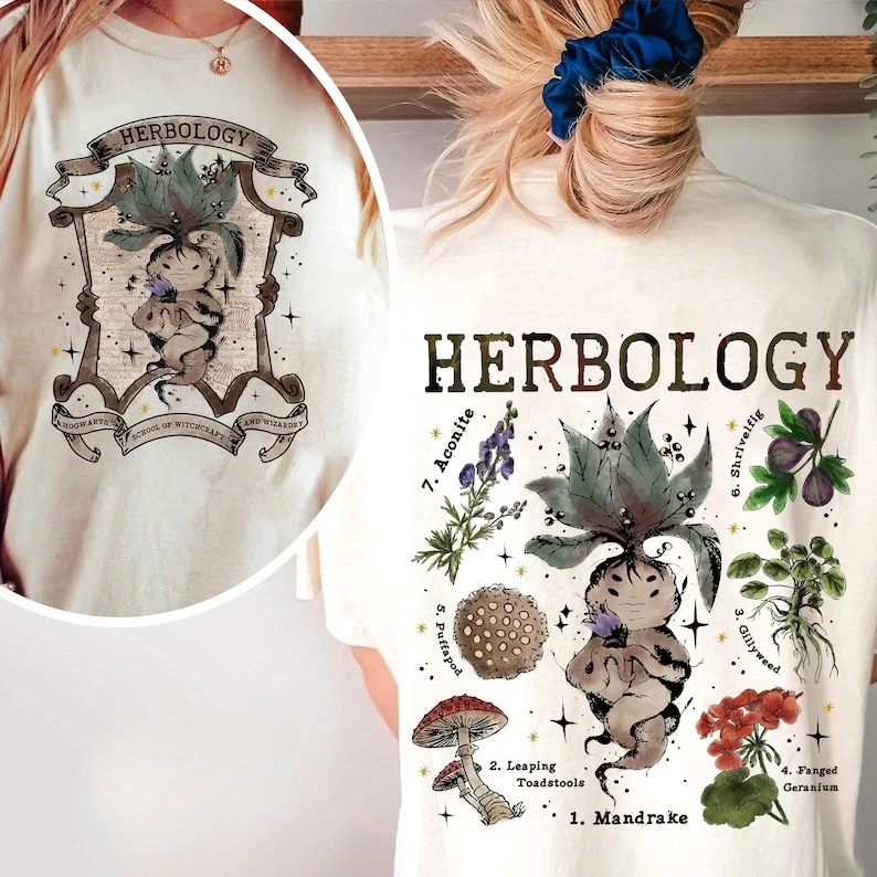 

Herbology Plants Shirt Gardening Botanical Graphic Tee Organic Cotton Unisex Crewneck Nature Lover Gift Earth Tone Wizard 2025