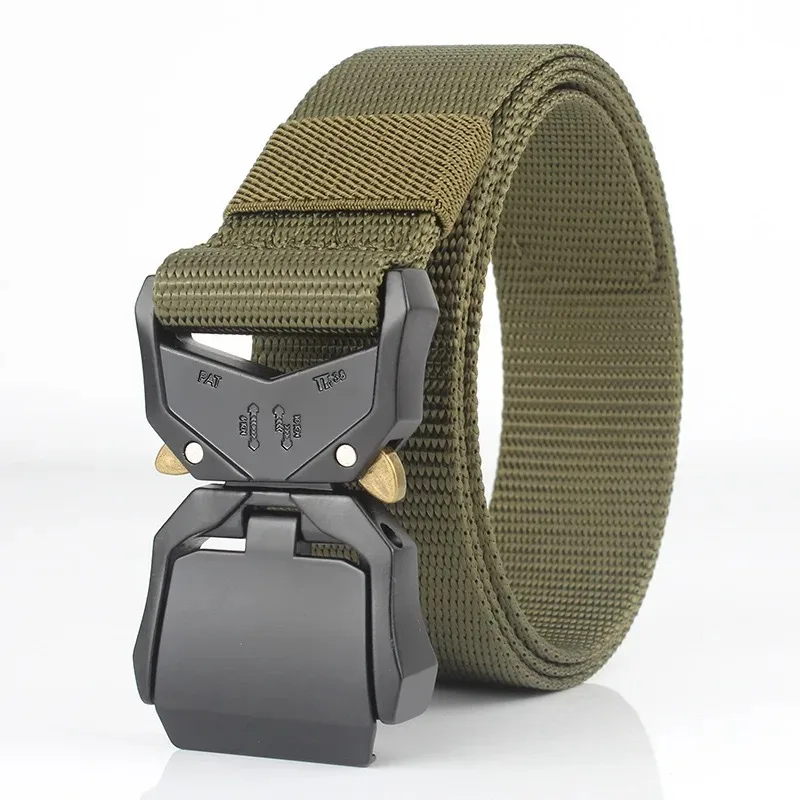 Taktischer Gürtel für Herren, mit automatischer Schnalle, ohne Metall, aus Kunststoff und Nylon, militärischer Gürtel, strapazierfähig, für Outdoor-Aktivitäten, Abenteuer, Training, als Taillengürtel für Hosen. – Detail 18