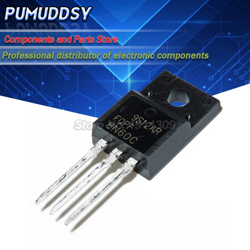 10PCS FQPF8N60C 8N60C 8N60 600V 8A MOSFET N-Channel transistor TO-220F IC