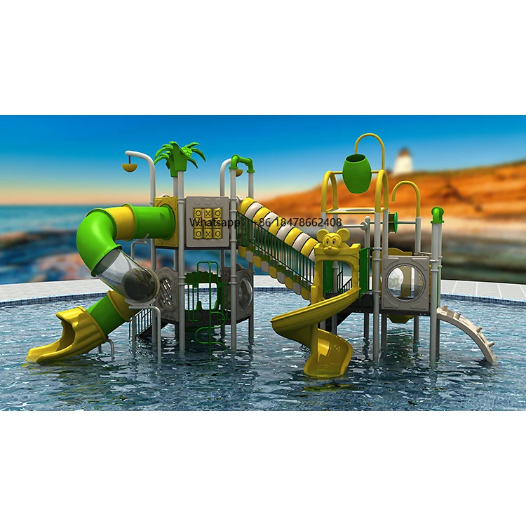 

Seaside Style Water Slide Kids' Aquatic Fun Zone Spark Curiosity Team Play Active Learning