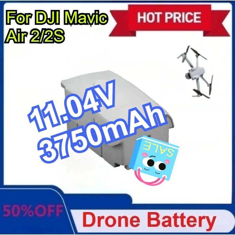 

New for DJI Mavic Air 2 Battery 11.04V 3750mAh High Capacity Compatible with Air 2S Intelligent Flight Battery Drone Accessories