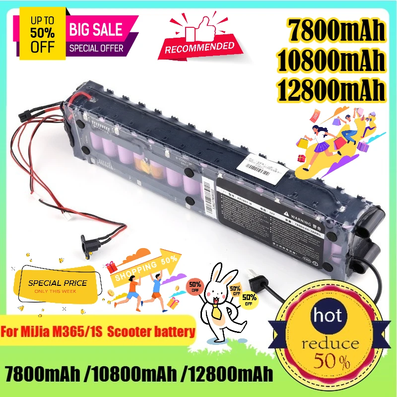 

7800mAh For Xiaomi Mijia M365/1S Scooter Batteries Universal 36v Electric Lithium - Battery