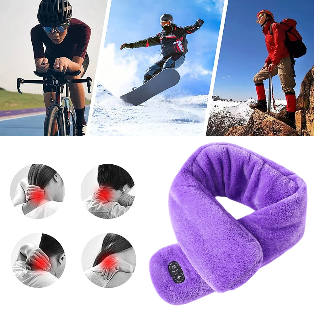

3 Temp Settings Electric Heating Scarf Warm Heated Scarf Soft Electric Heated Neck Pad for Women Men for Winter Christmas Gifts