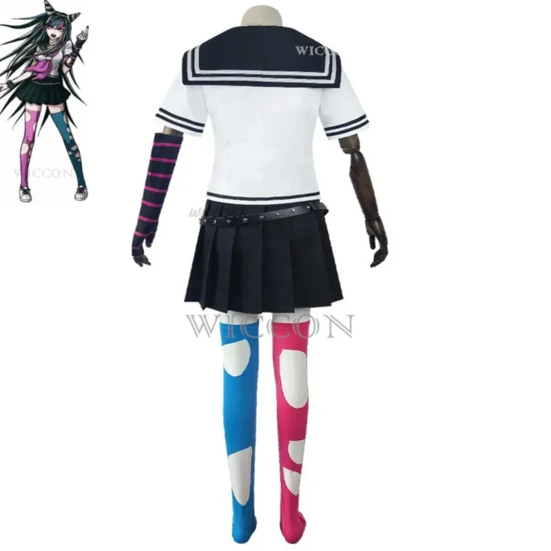 SN88 Anime Game Danganronpa 2: Goodbye Despair Steam Mioda Ibuki Cosplay Costume Wig Japanese JK Uniform Woman Sexy Party Sailor