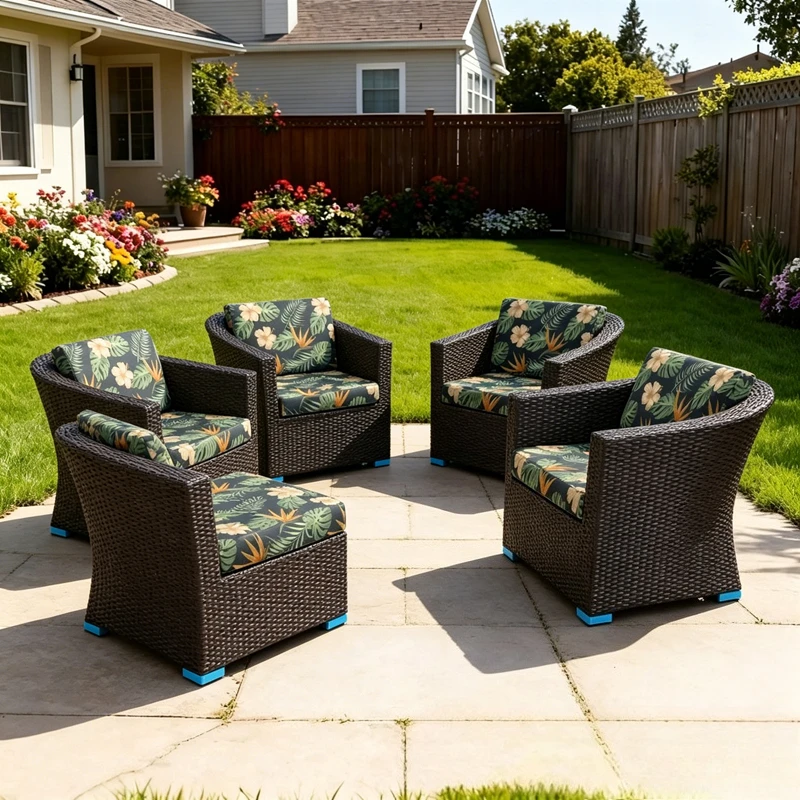 1/2/3 Outdoor Cushion Cover Patio Stretch Sofa Cushion Covers Replacement Couch Slipcover Flexibility Porch Furniture Protector