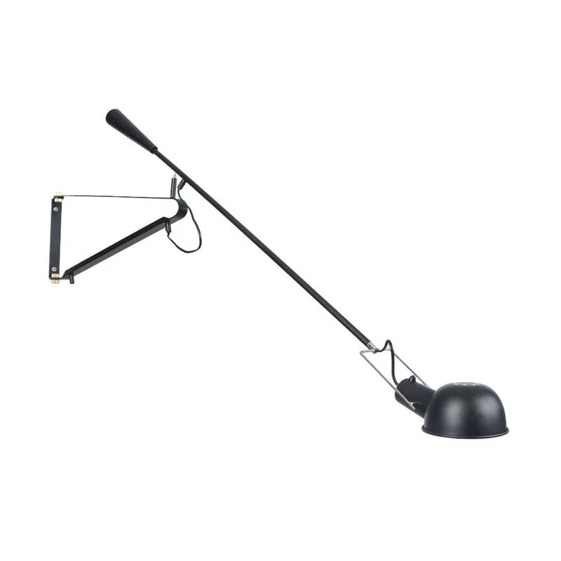 

Nordic Wall Light Long Rod Rocker Wall Lamp Long Arm Adjustable Black Fancy Triangle Wall Light For Bedroom Living Room