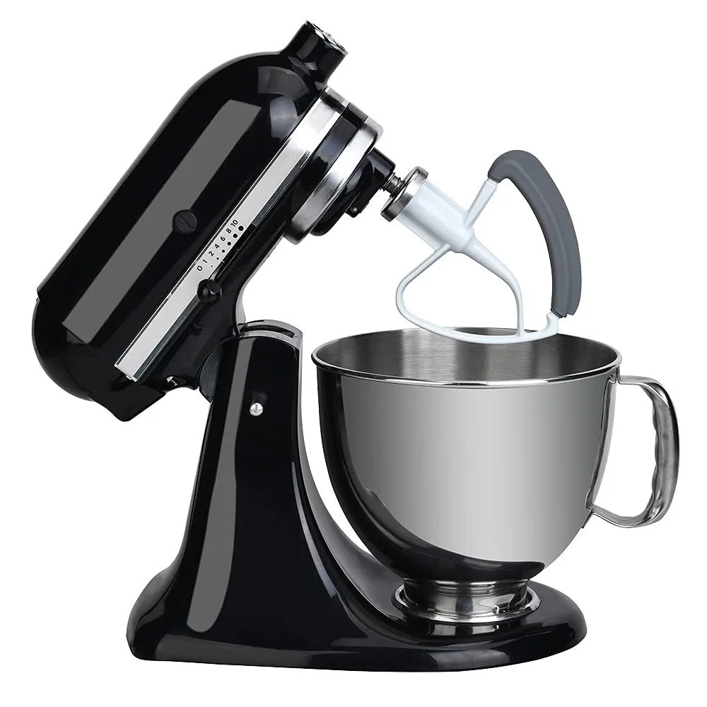 مضرب فليكس إيدج لـ KitchenAid 4.5-5 QT مجداف خلاط برأس مائل مع مكشطة وعاء بحواف سيليكون مرنة #2
