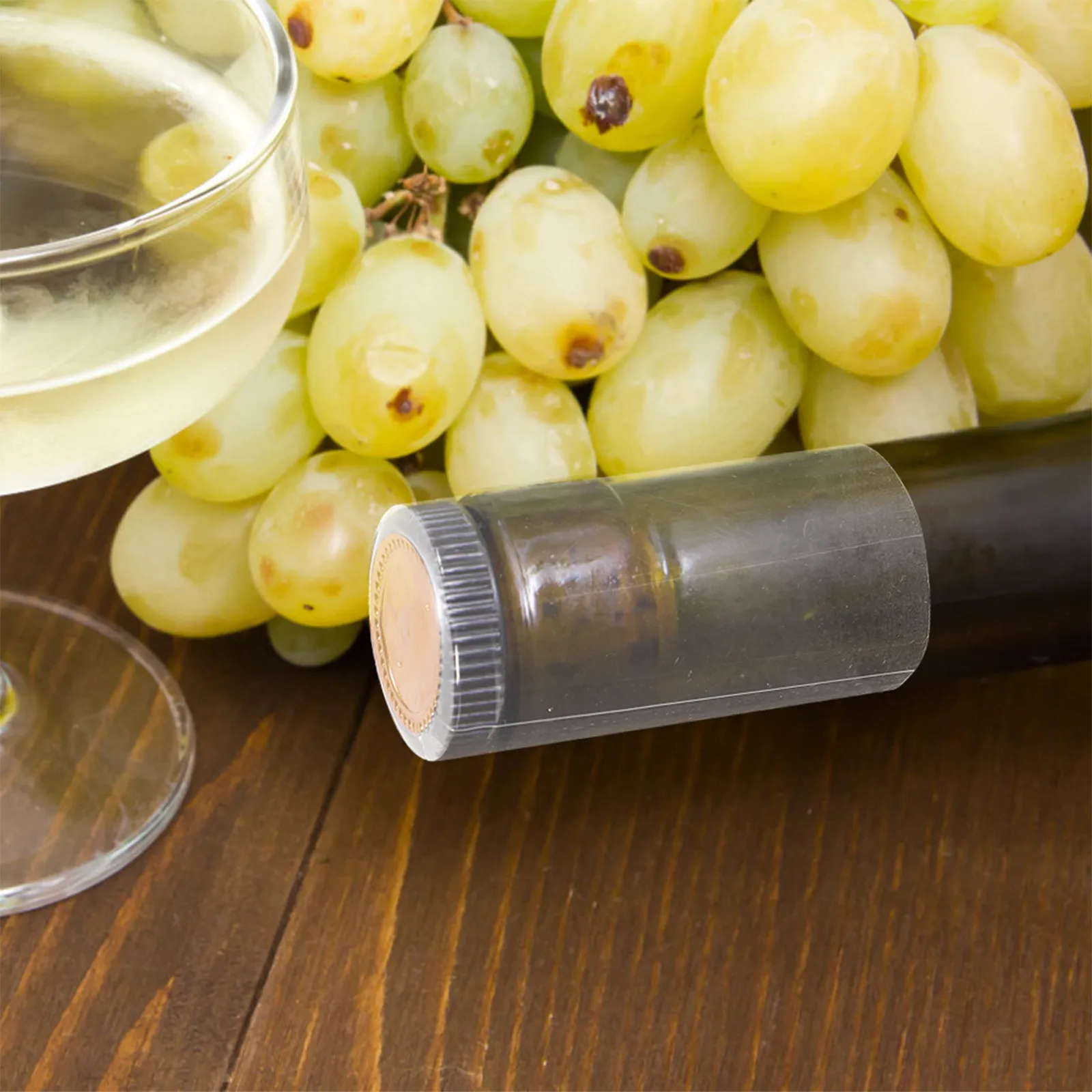 100Pcs Wine Bottle Heat Shrink Covers PVC Shrink Capsules for Flavor Retention Oxidation Prevention Wedding Bar Home Use