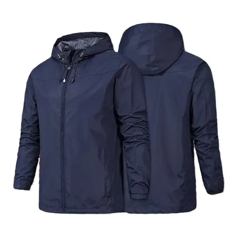 Unisex Zippered Hooded Jacket for Autumn Cycling Camping Hiking Windbreaker Men's Casual Outdoor Sun Protection Coat