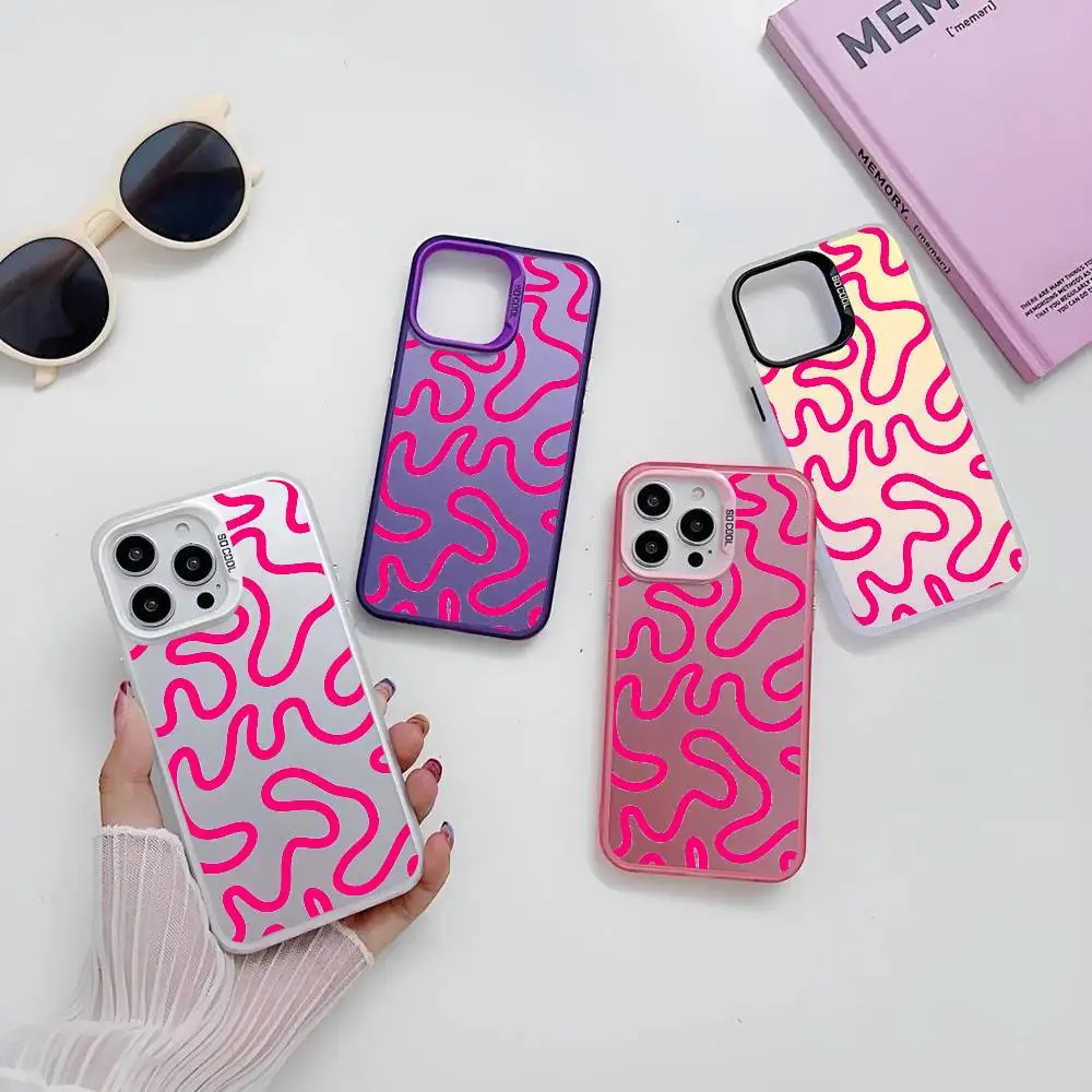 1 قطعة حافظة هاتف روزا رائجة البيع IMD اللون فضي شل آيفون 17 16 15 14 13 12 11 الهواء برو ماكس زائد #3