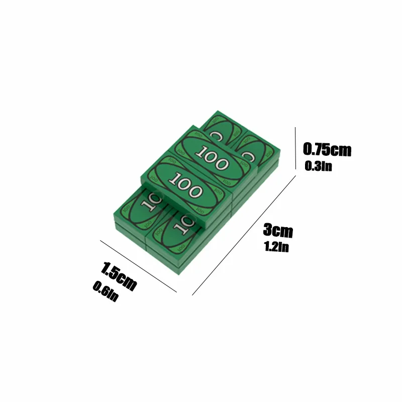 MOC sejf dekpozytowy Model klocki zestaw pieniędzy dolarowe akcesoria gotówkowe cegły złodziej policji cegły zabawki prezent