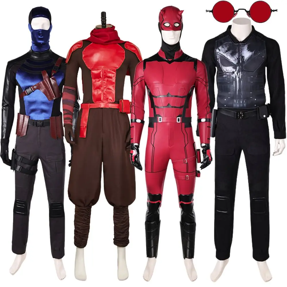 

Matt Murdock Cosplay Zentai Jumpsuit Adult Men Costume Dare Cosplay Devil Disguise Male Roleplay Outfit Halloween Carnival Suit