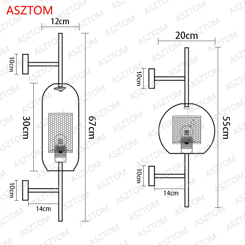 Modern Glass Wall Lamps Indoor Living Room Decorative Lamp Nordic Bedroom Bedside Aisle Wall Sconce Luminaires image 6