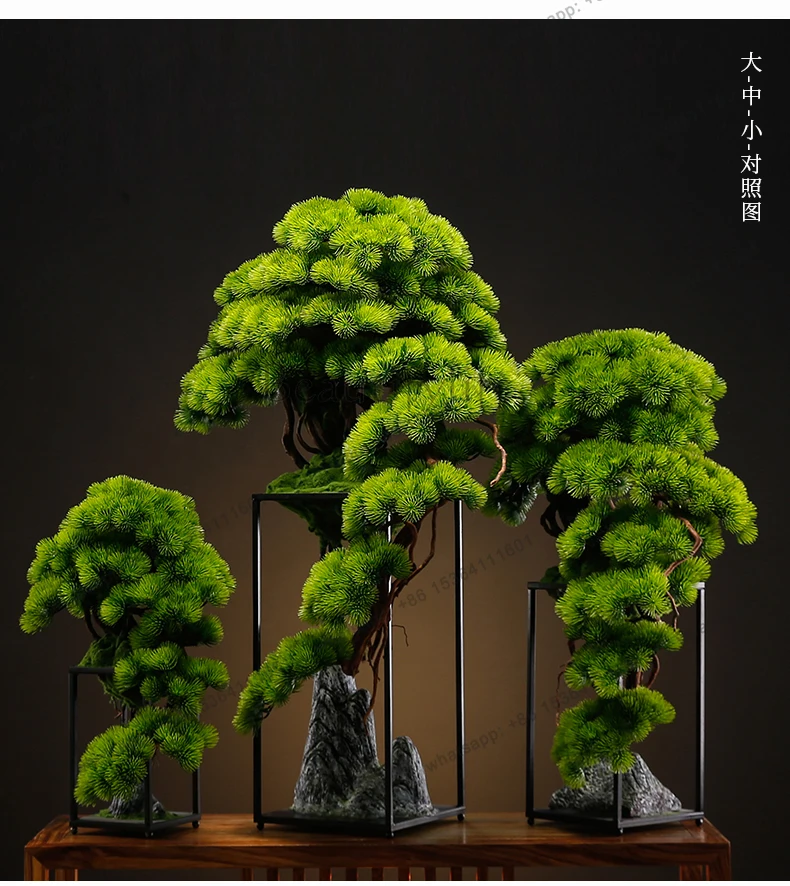 

new Chinese simulation welcome pine living room ornament porch office decoration bonsai potted plants