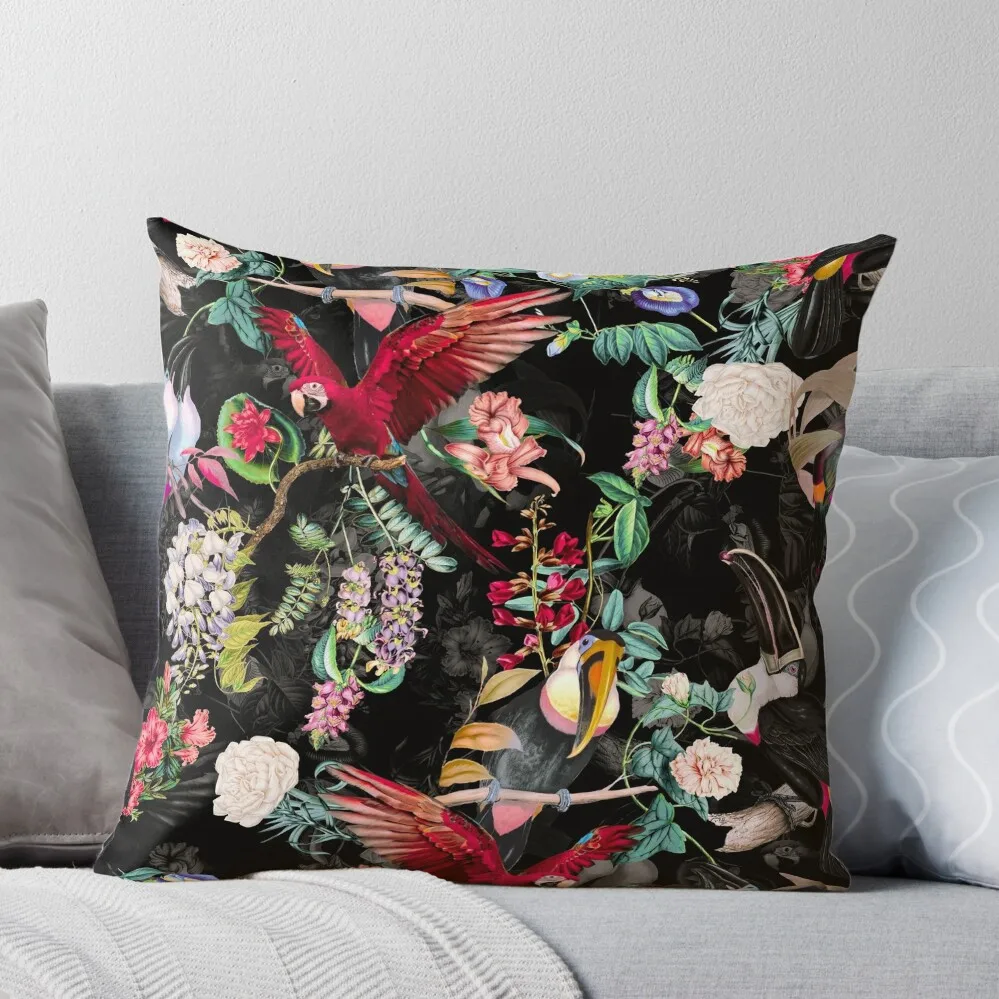 

Floral and Birds IX Throw Pillow Pillow Cases Decorative Cushions Cover Sofa Cushions Covers