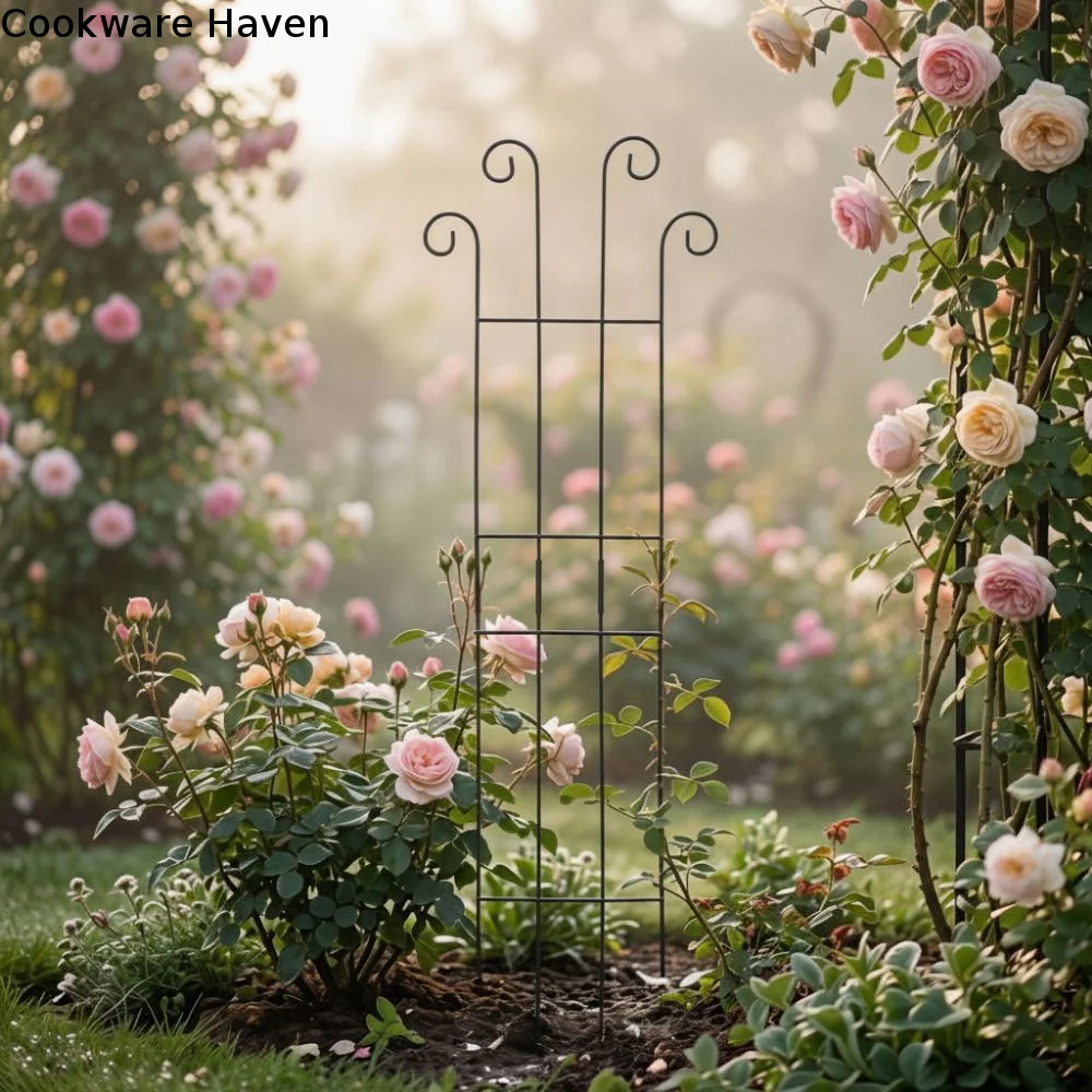 Decorative Garden Plant Trellis Hollow Out Iron Plant Support Rack Flowers Vine Bonsai Bracket Metal Plant Trellis Frame Garden
