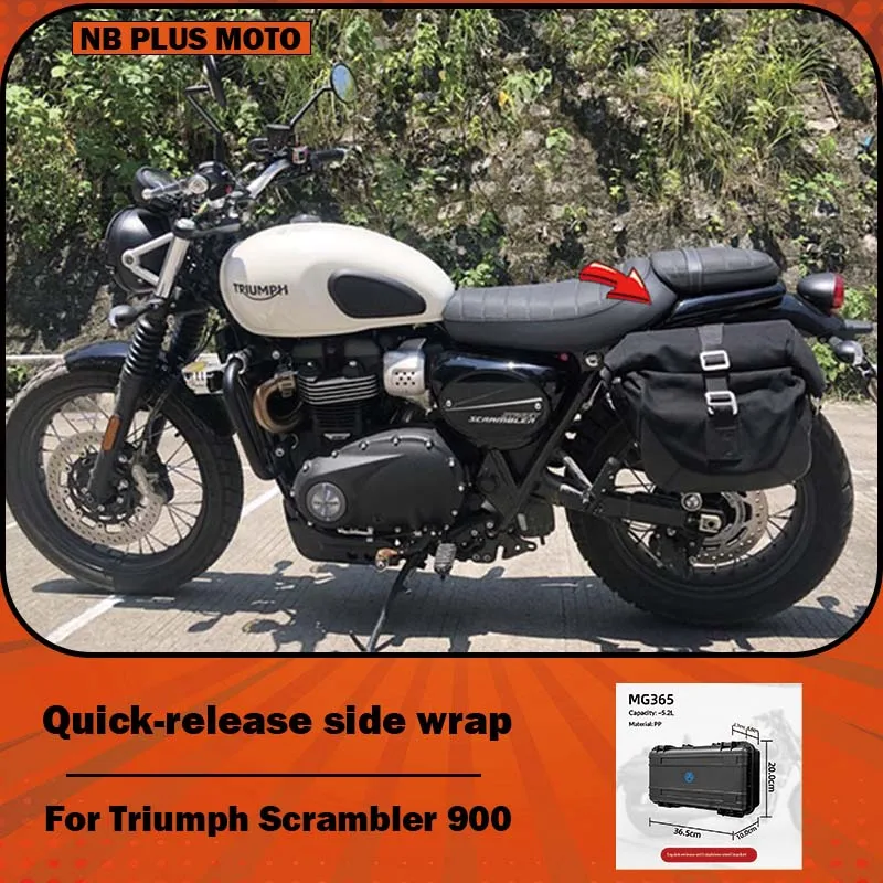 【Premium】For Triumph Scrambler 900 motorcycle modification side bag/side bag/retro quick-release waterproof motorcycle bag/side