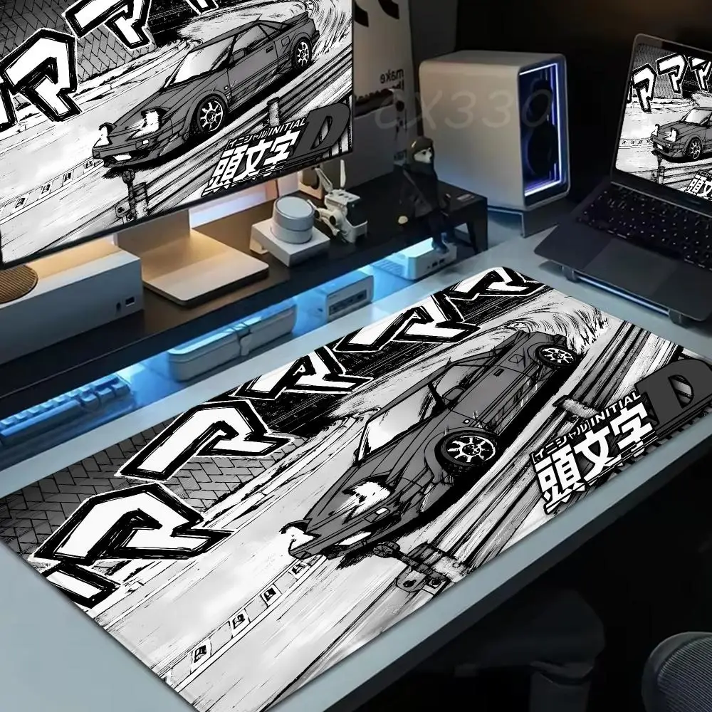 Initial D Mouse Pad Large Computer Mousepad Office 1000x500mm XXL Pc Gamer Non-slip Rubber Keyboard Deskmat
