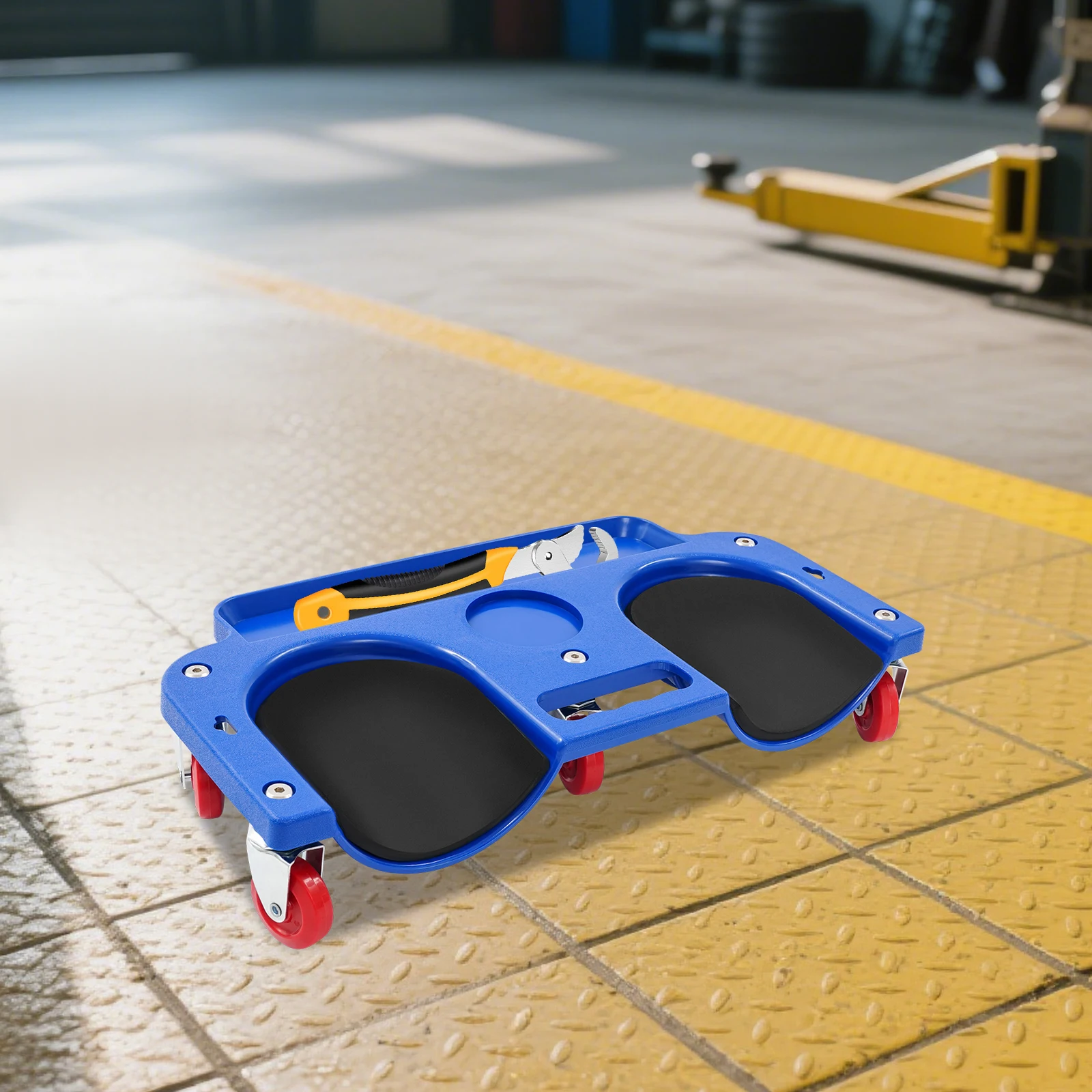 [Rolling Knee Pad] 4-Wheel Kneeling Board - PP - Auto Repair Professional - Comfortable Durable
