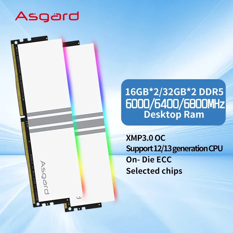 Imagem -04 - Asgard Valkyrie Tuf co Marca Série Ddr5 Rgb Memória Ram Ddr5 Ram pc 16gb 32gb 64gb 6400mhz 6800mhz Ram para Desktop