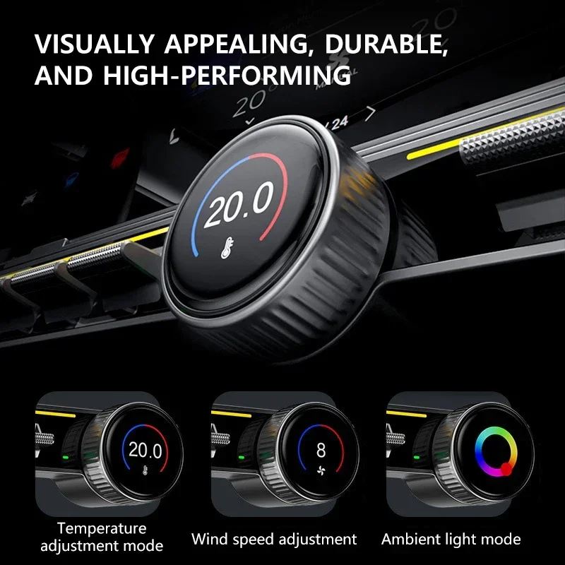 Pantalla de Control Central, botones físicos inteligentes para Tesla Model Y 3 2021-2024 con Panel multifunción de iluminación ambiental