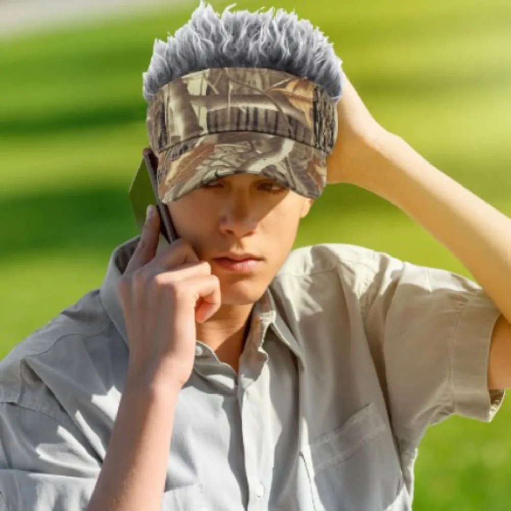 Algodão colorido camuflagem peruca boné para homens, chapéu esporte beisebol, chapéu casual ao ar livre