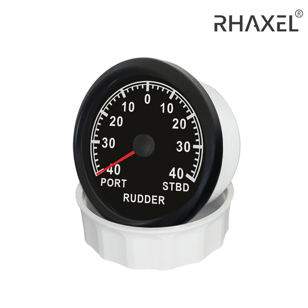 

RHAXEL Rudder Angle Indicator 85mm (3 3/8'') 0-190ohm for Marine Boat Motorboat with Red Backlight 12V 24V