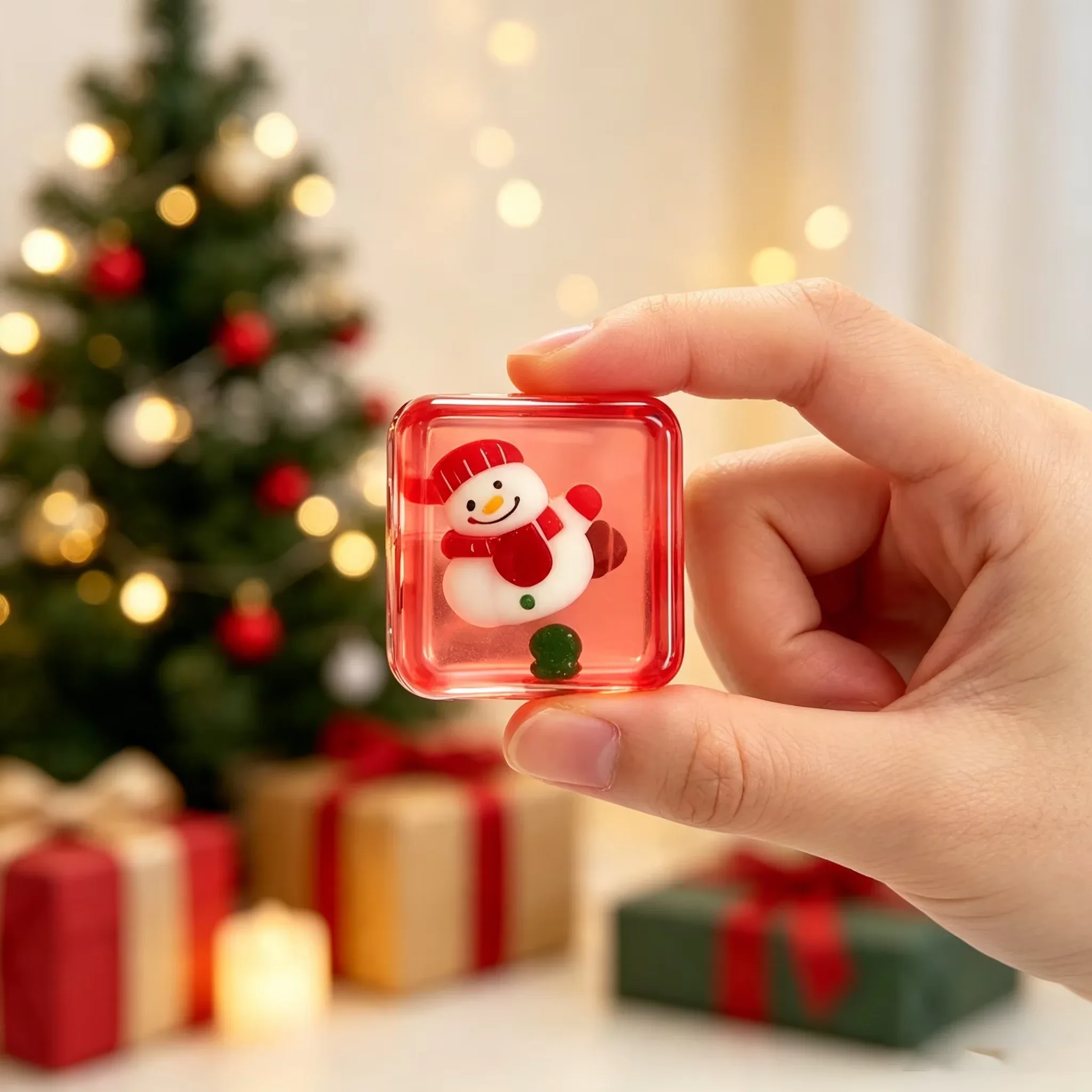 Christmas 4 Pack Set Nice Cube NEEDOH Stress Relief Squishy Cube Anti-Anxiety Squeeze Object Blind Box Holiday Gifts Set