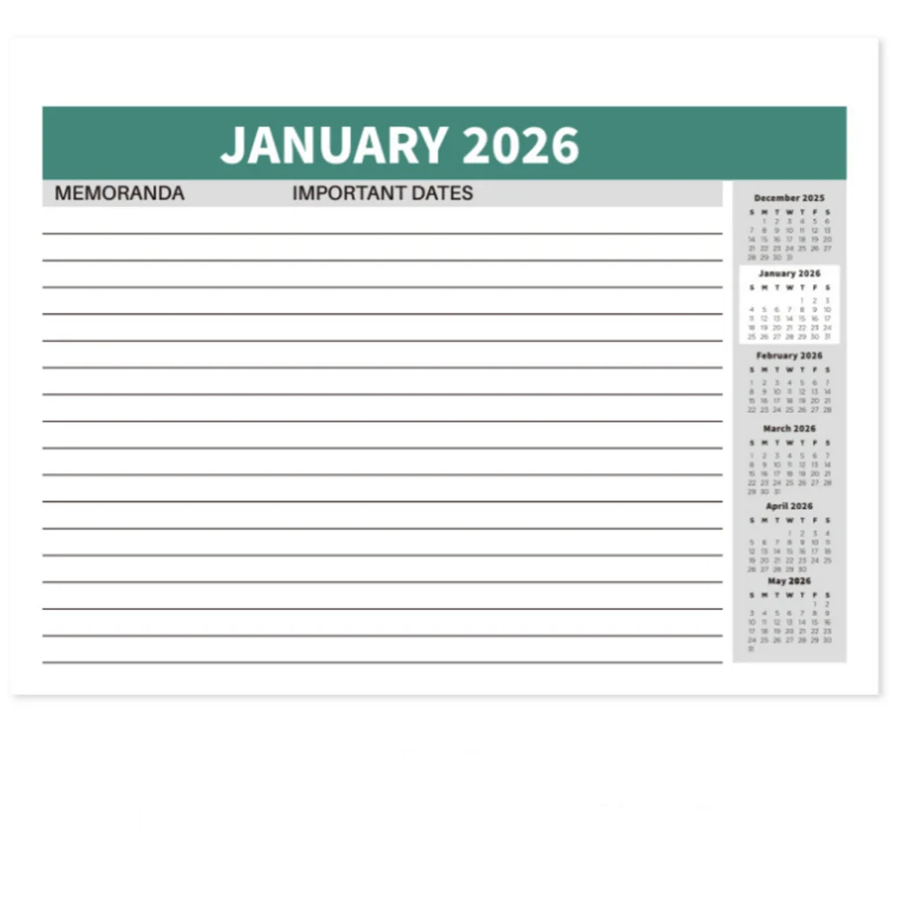 Daily Weekly Scheduler Sturdy Desktop Calendar Stationery English Desk Calendar Innovative Time Management Calendar For Desktop