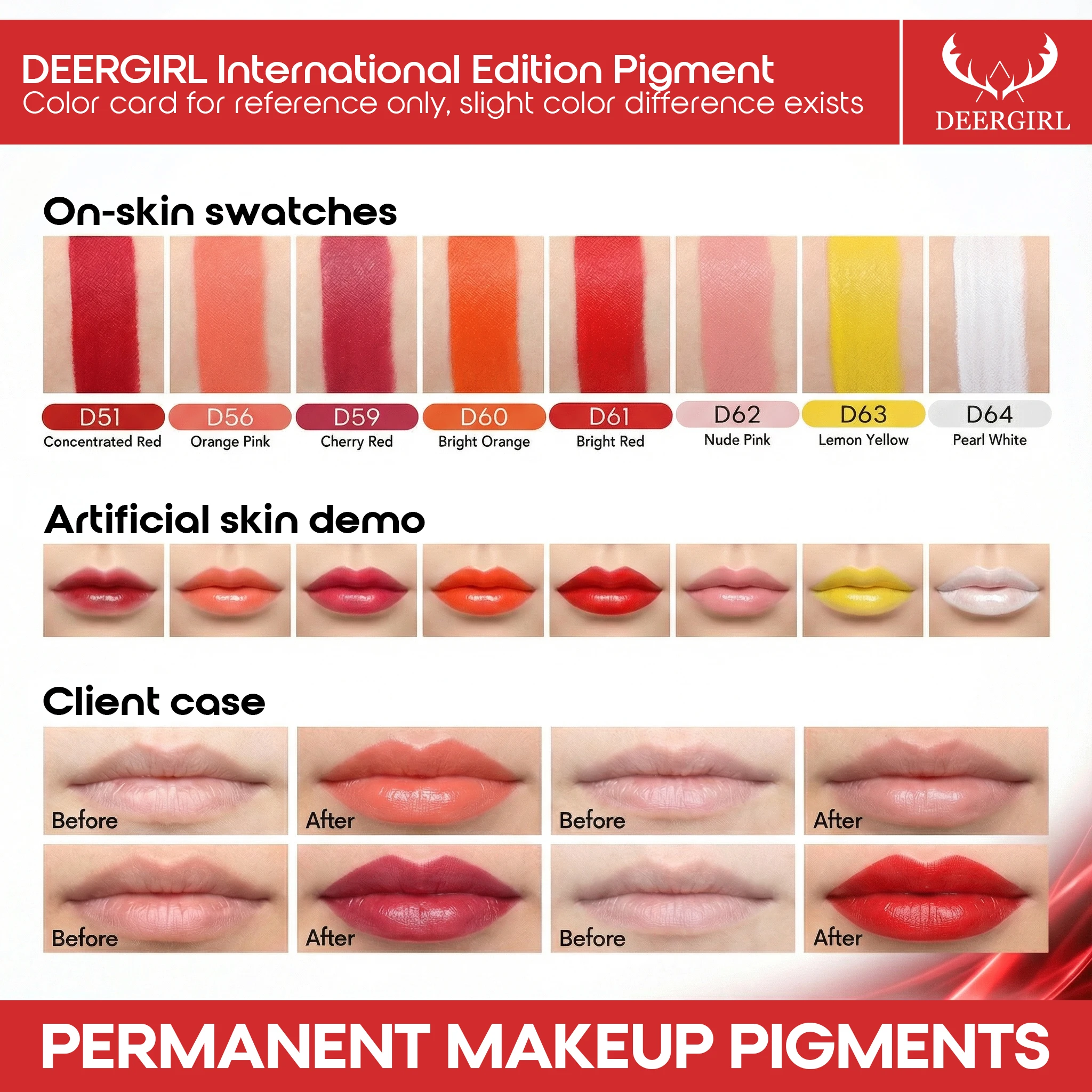 8PCS 5ML Permanent Makeup Pigment Eyebrows Tattoo Ink Kit 8 Colors Lip PMU Pigment Tattoo Ink For Nano Lips Microblading Pigment