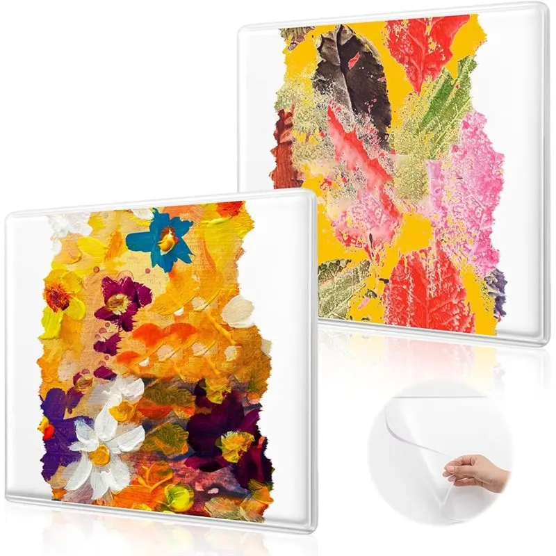 

【CHRISTMAS 】Gel Printing Plates 2-Pack 6" X 6" Reusable Printmaking Supplies For Art For Card Making Crafts