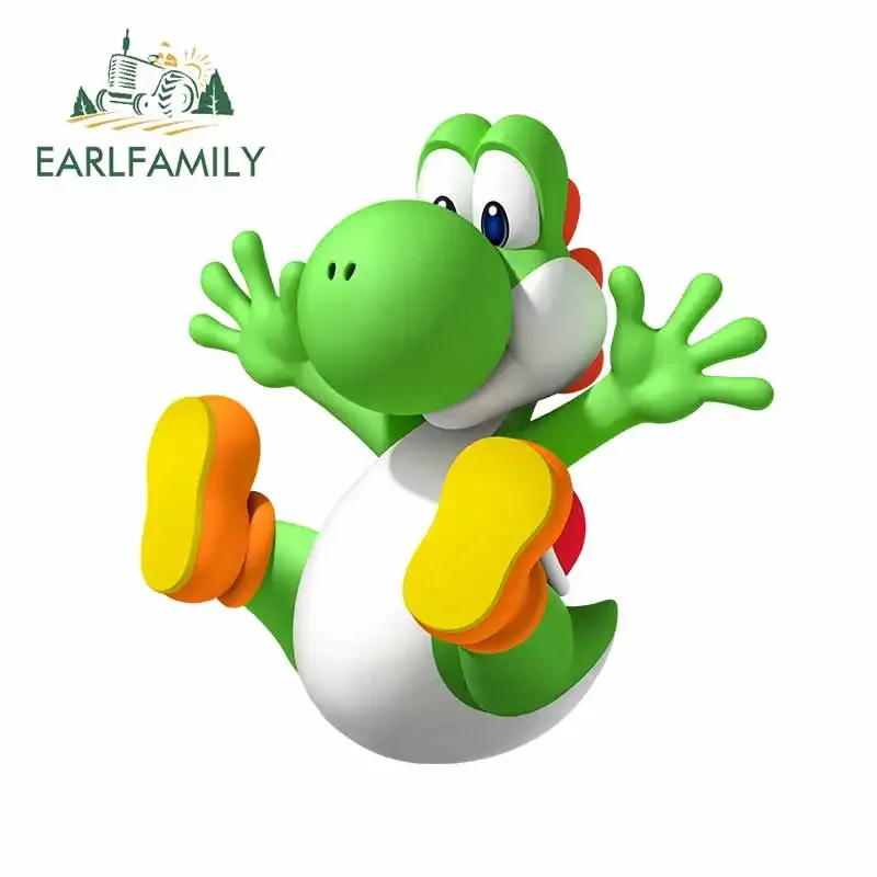 EARLFAMILY 13cm x 12.7cm for Ground Pound Yoshi  Super Waterproof Car Chibi Arcade Decal Occlusion Scratch Car Stickers