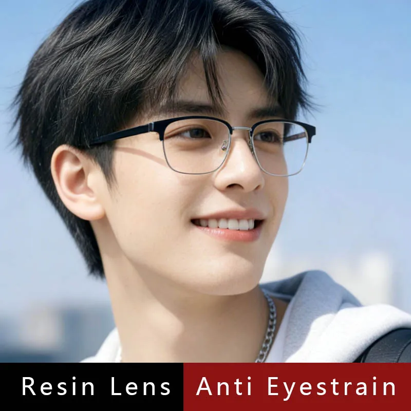 Blue Light Blocking Metal Reading Glasses for Men, Anti Computer Glare/Reduce Eyestrain/Dry/Headache, UV Blocking Readers